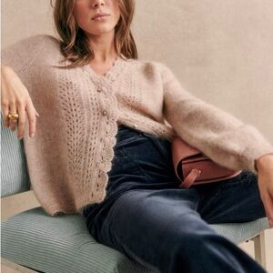 Sezane Angelie Cardigan - XS in Light Beige